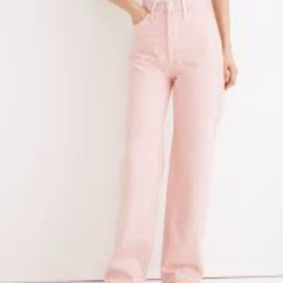 Madewell Baggy Straight Jean Pink - Picture 1 of 3